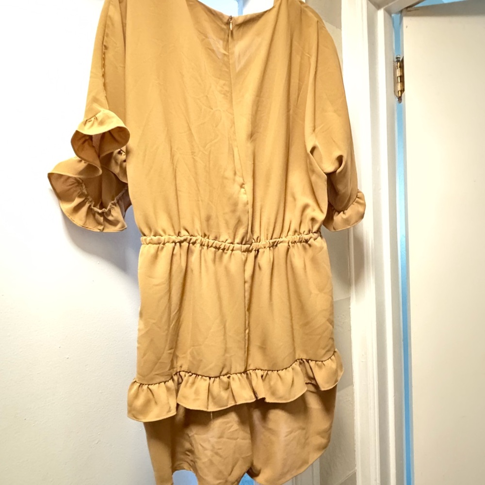 Amazon Tan Ruffle Jumpsuit - Picture 2 of 2